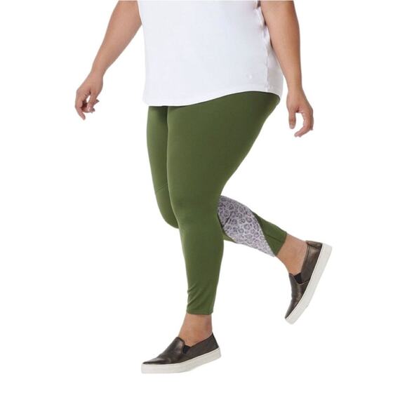 Soulgani Petite Small Army Green Bali Beach Babe Strong Soul Leggings - Picture 1 of 7